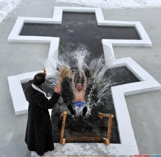Russian ice swimming