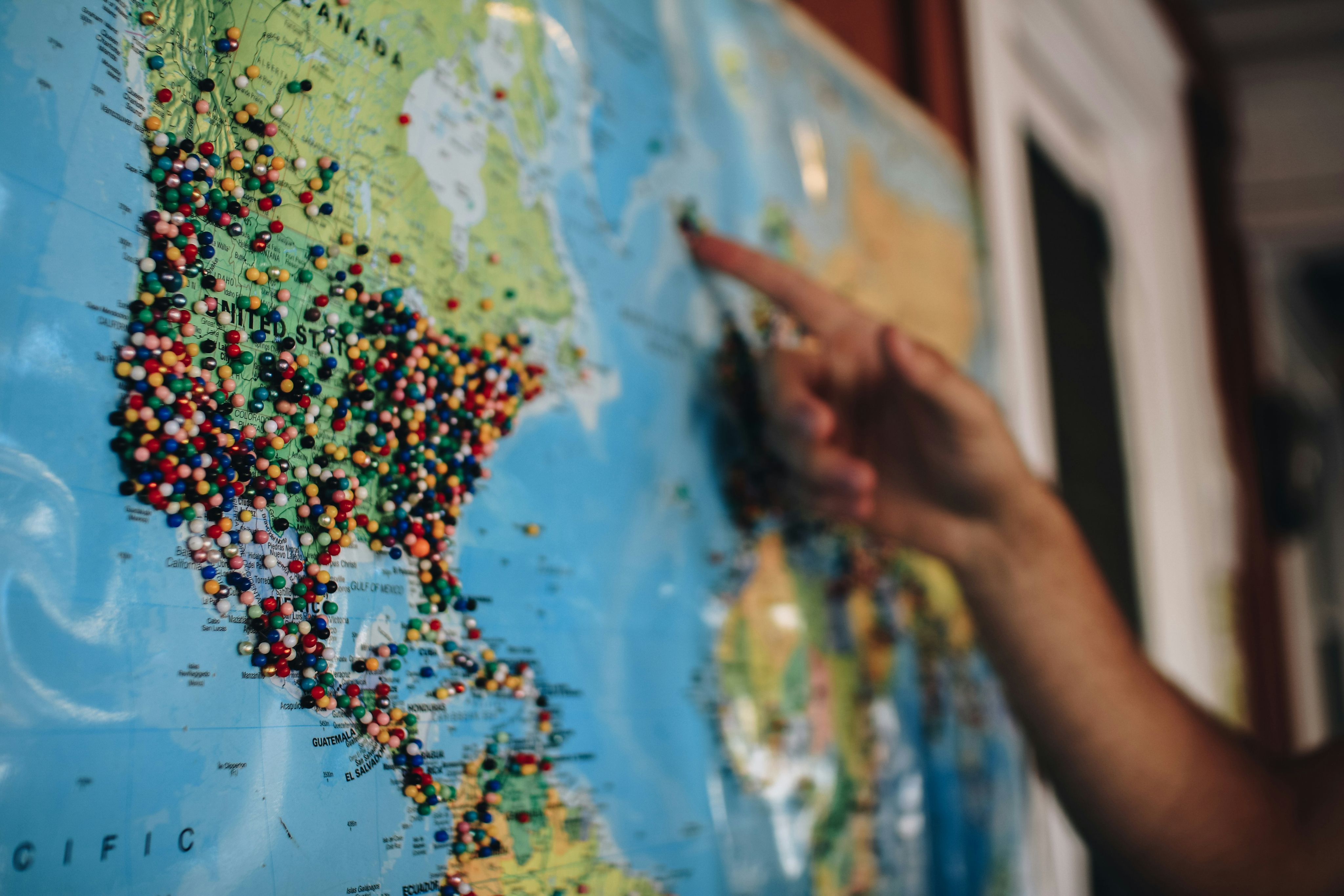 Pointing on a map